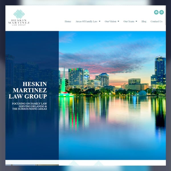 Thumbnail view of Heskin Martinez Law Group website design.