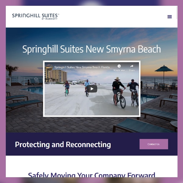 Thumbnail view of Springhill Suites website design.