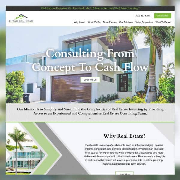 Elevate Real Estate thumbnail of their site
